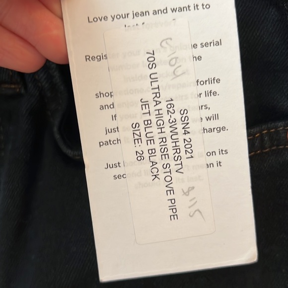 Re/Done 70s Ultra High Rise Stove Pipe Jeans - Picture 13 of 14